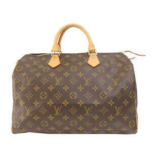 LOUIS VUITTON Brown Monogram Speedy 35 Tote Bag